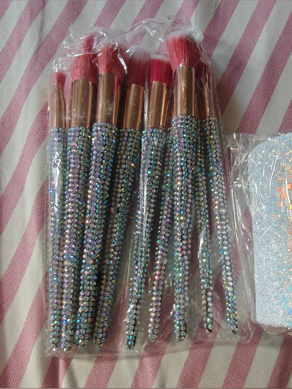 Rhinestone Makeup Brush Set